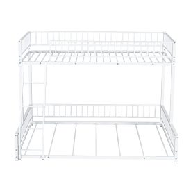 Twin XL over Queen Floor Bunk Bed Frame with Ladder and Safety Guardrails 28 Twin XL over Queen Floor Bunk Bed Frame with Ladder and Safety Guardrails