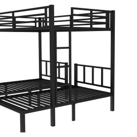Twin XL over Twin & Twin Bunk Bed Metal Triple Bunk Bed 25 Twin XL over Twin & Twin Bunk Bed Metal Triple Bunk Bed