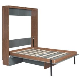Full Size Murphy Bed With Foldable Desk  Space Saving Wall Bed