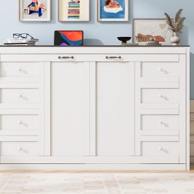 Twin Size Murphy Bed With LED Light, Can Be Folded Into A Cabinet, Hidden Wall Bed Cabinet