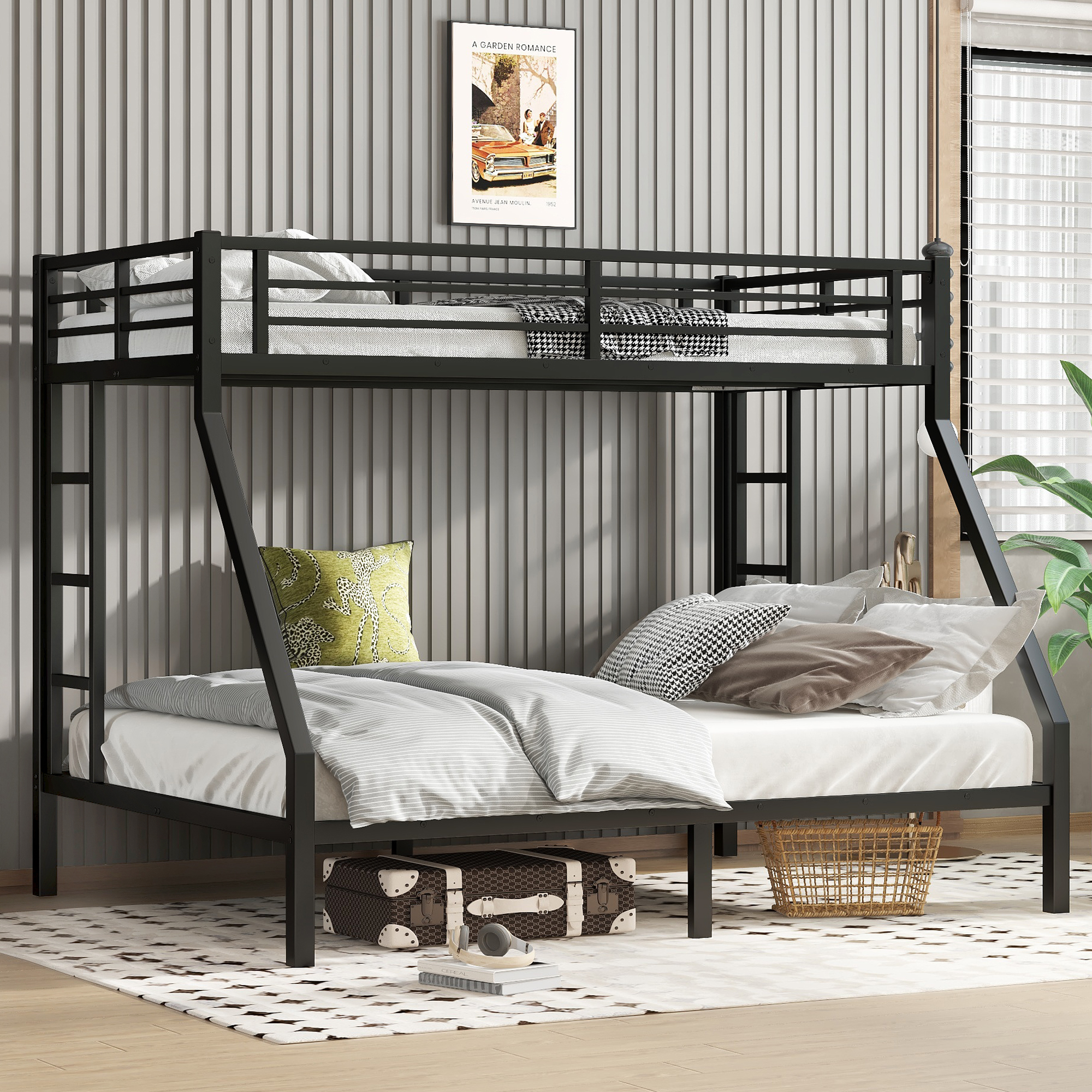 Assembly Instruction For W1580P336606 10 Metal Twin XL over Queen Bunk Bed for Teens and Adults, Black
