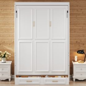 Full Size Murphy Bed with 2 Drawers