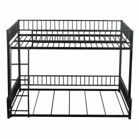 Full XL over Queen Floor Bunk Bed Frame with Ladder and Safety Guardrails 37 Full XL over Queen Floor Bunk Bed Frame with Ladder and Safety Guardrails