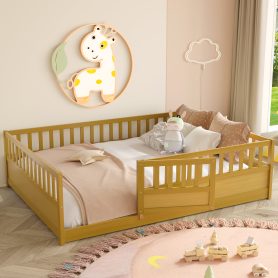 Full Size Floor Bed With Super High Security Barrier