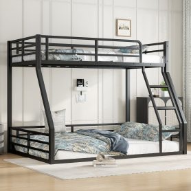 Metal Twin Xl Over Queen Floor Bunk Bed Frame