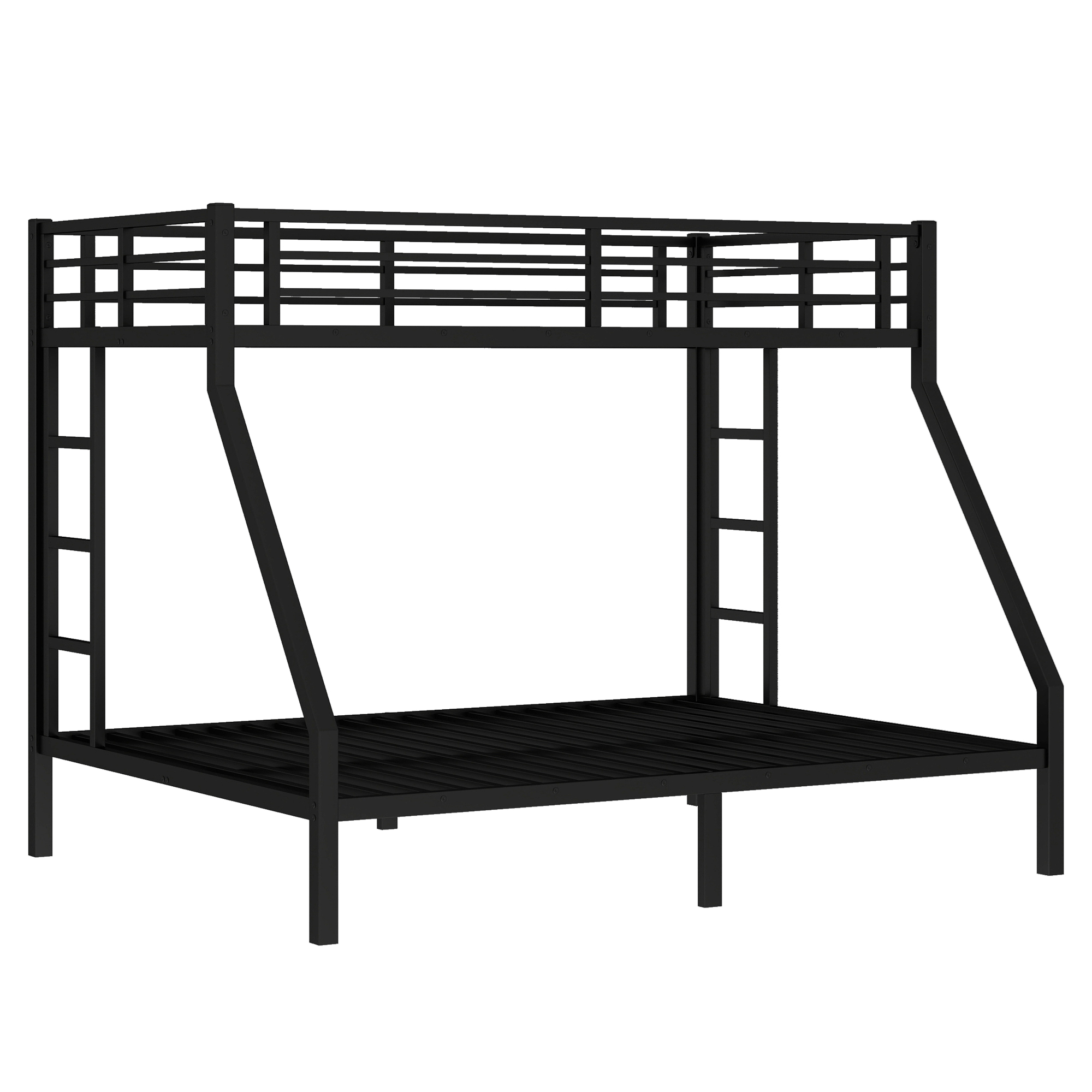 Metal Twin XL over Queen Bunk Bed for Teens and Adults, Black 12 Metal Twin XL over Queen Bunk Bed for Teens and Adults, Black