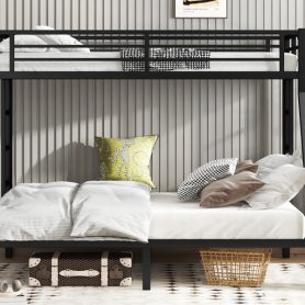 Metal Twin XL over Queen Bunk Bed for Teens and Adults, Black 29 Metal Twin XL over Queen Bunk Bed for Teens and Adults, Black