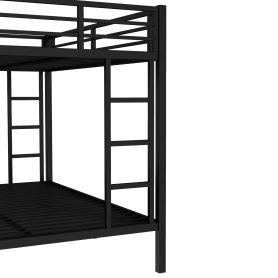 Metal Twin XL over Queen Bunk Bed for Teens and Adults, Black 23 Metal Twin XL over Queen Bunk Bed for Teens and Adults, Black