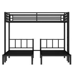 Twin XL over Twin & Twin Bunk Bed Metal Triple Bunk Bed 21 Twin XL over Twin & Twin Bunk Bed Metal Triple Bunk Bed