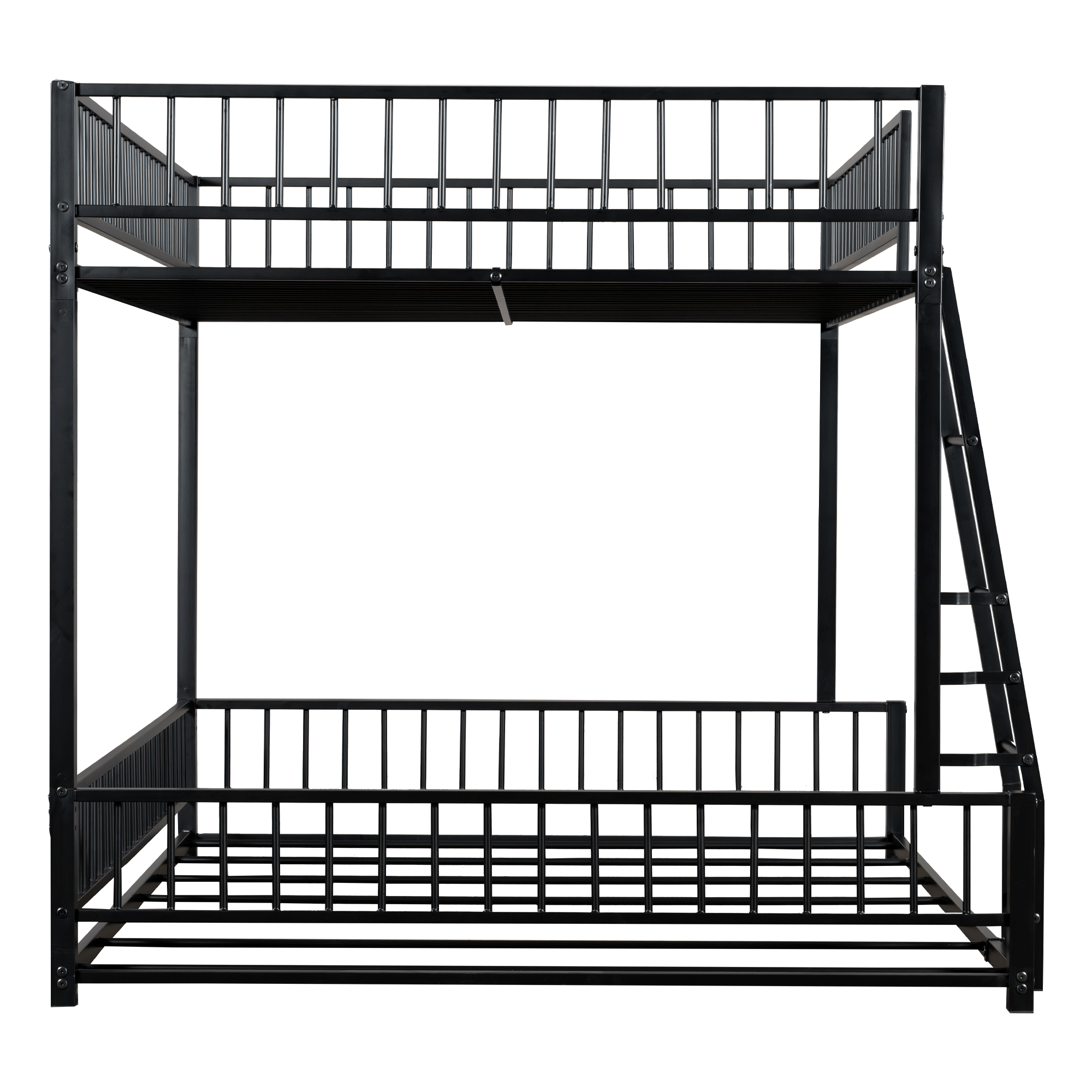 Full XL over Queen Floor Bunk Bed Frame with Ladder and Safety Guardrails 18 Full XL over Queen Floor Bunk Bed Frame with Ladder and Safety Guardrails
