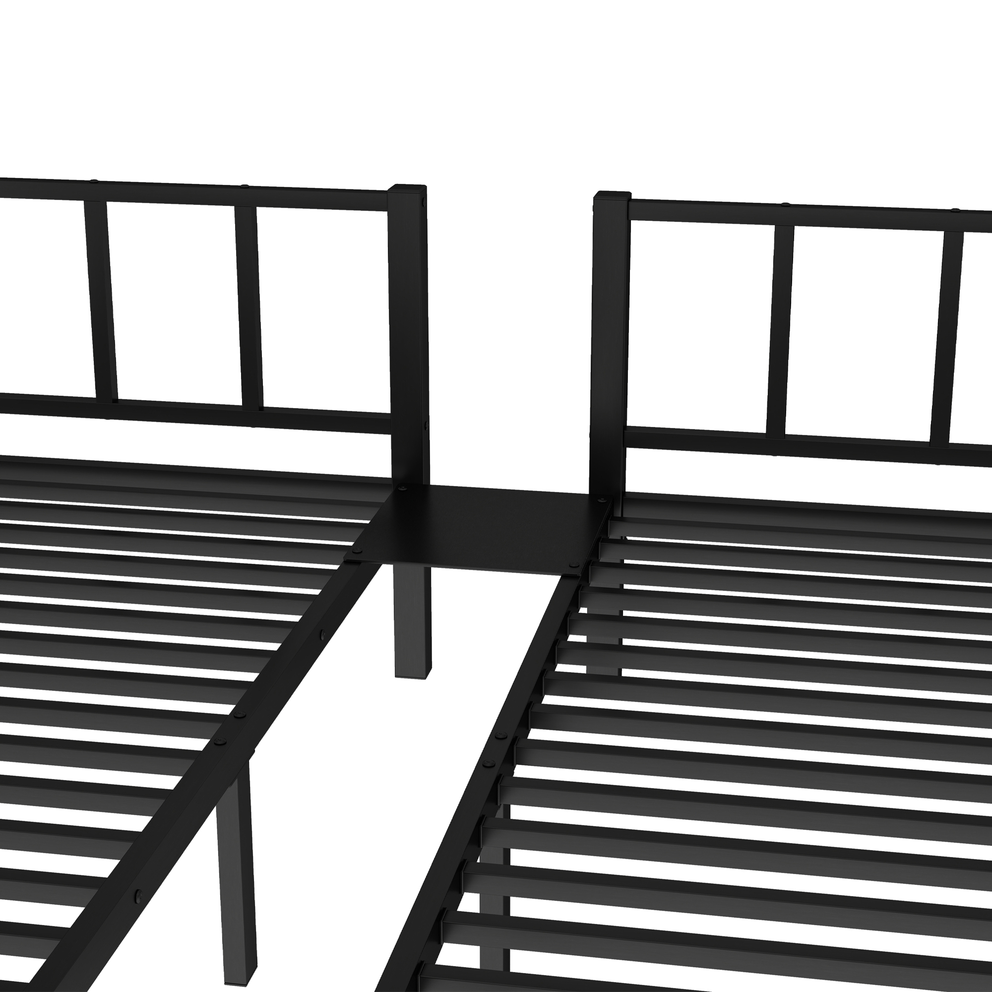 Twin XL over Twin & Twin Bunk Bed Metal Triple Bunk Bed 13 Twin XL over Twin & Twin Bunk Bed Metal Triple Bunk Bed