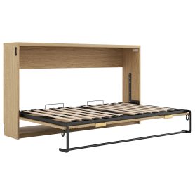 Twin Size Murphy Bed With LED Light, Can Be Folded Into A Cabinet