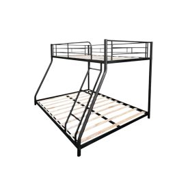 Metal Twin Over Full Bunk Bed with Wooden Slat
