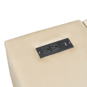 Full Size Upholstered Platform Bed with Storage Shelves, Desk, Charging Station and Trundle 41 Full Size Upholstered Platform Bed with Storage Shelves, Desk, Charging Station and Trundle