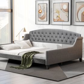 Modern Luxury Tufted Button Daybed, Full