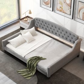 Modern Luxury Tufted Button Daybed, Full