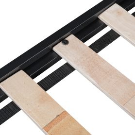 Metal Twin Over Full Bunk Bed with Wooden Slat