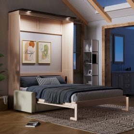 Queen Size Murphy Bed with Sofa and LED 25 Queen Size Murphy Bed with Sofa and LED