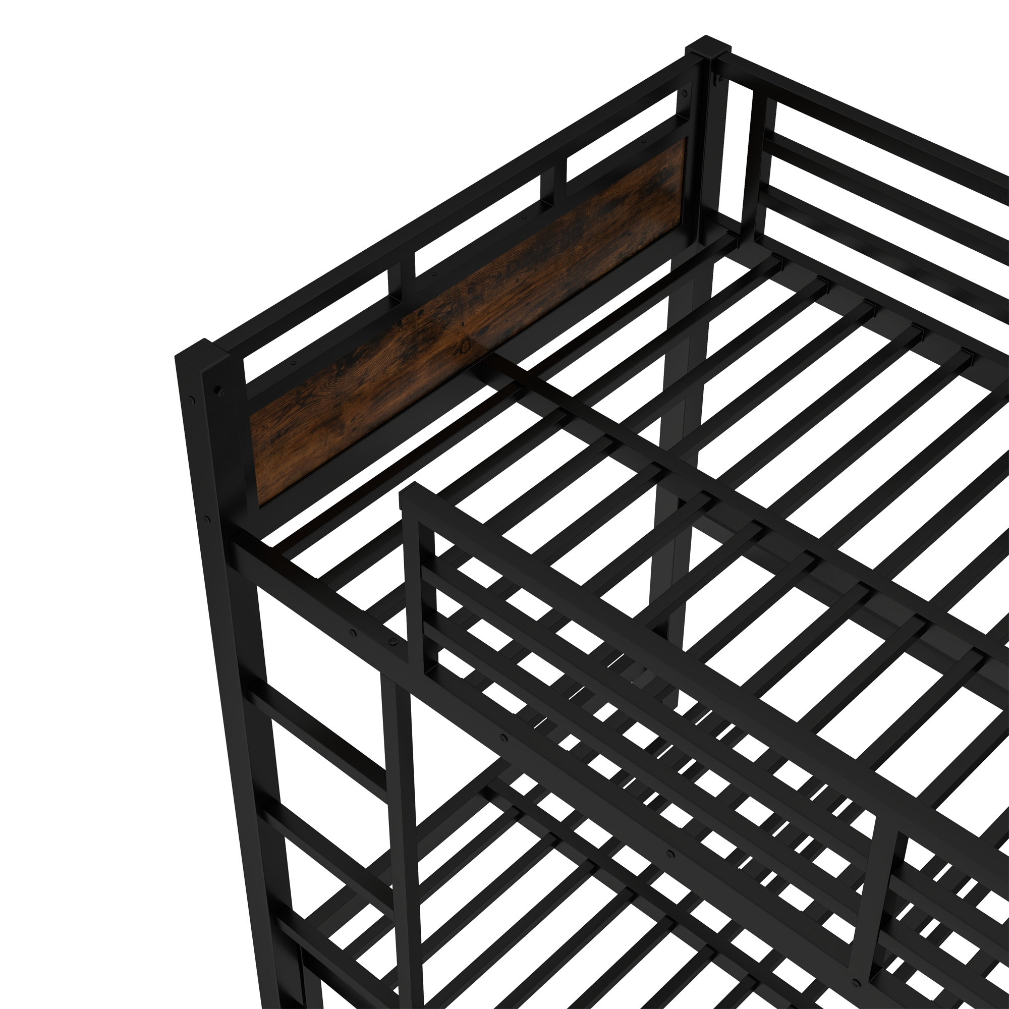 Twin XL Over Twin XL Metal Bunk Bed/Loft Bed/Platform Bed, with Raised Security Fence 12 Twin XL Over Twin XL Metal Bunk Bed/Loft Bed/Platform Bed, with Raised Security Fence