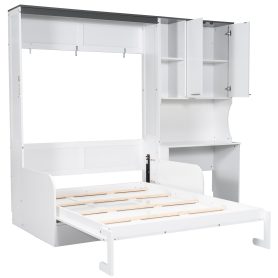 Multi-Functional Murphy Bed with Sofa, Desk, and Storage Cabinet