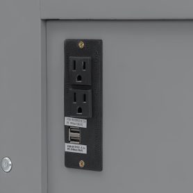 Queen Size Murphy Bed with Desk, LED Lights and USB Charging Station