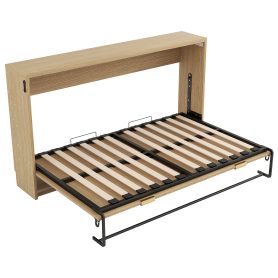 Twin Size Murphy Bed With LED Light, Can Be Folded Into A Cabinet