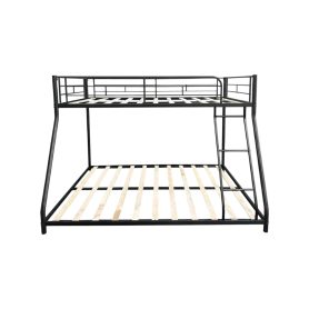 Metal Twin Over Full Bunk Bed with Wooden Slat