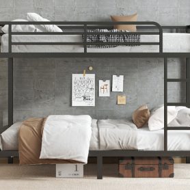 Metal Full XL over Full XL Bunk Bed for Teens and Adults