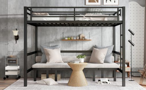 Queen Over Queen Size Pull-Out Bunk Bed