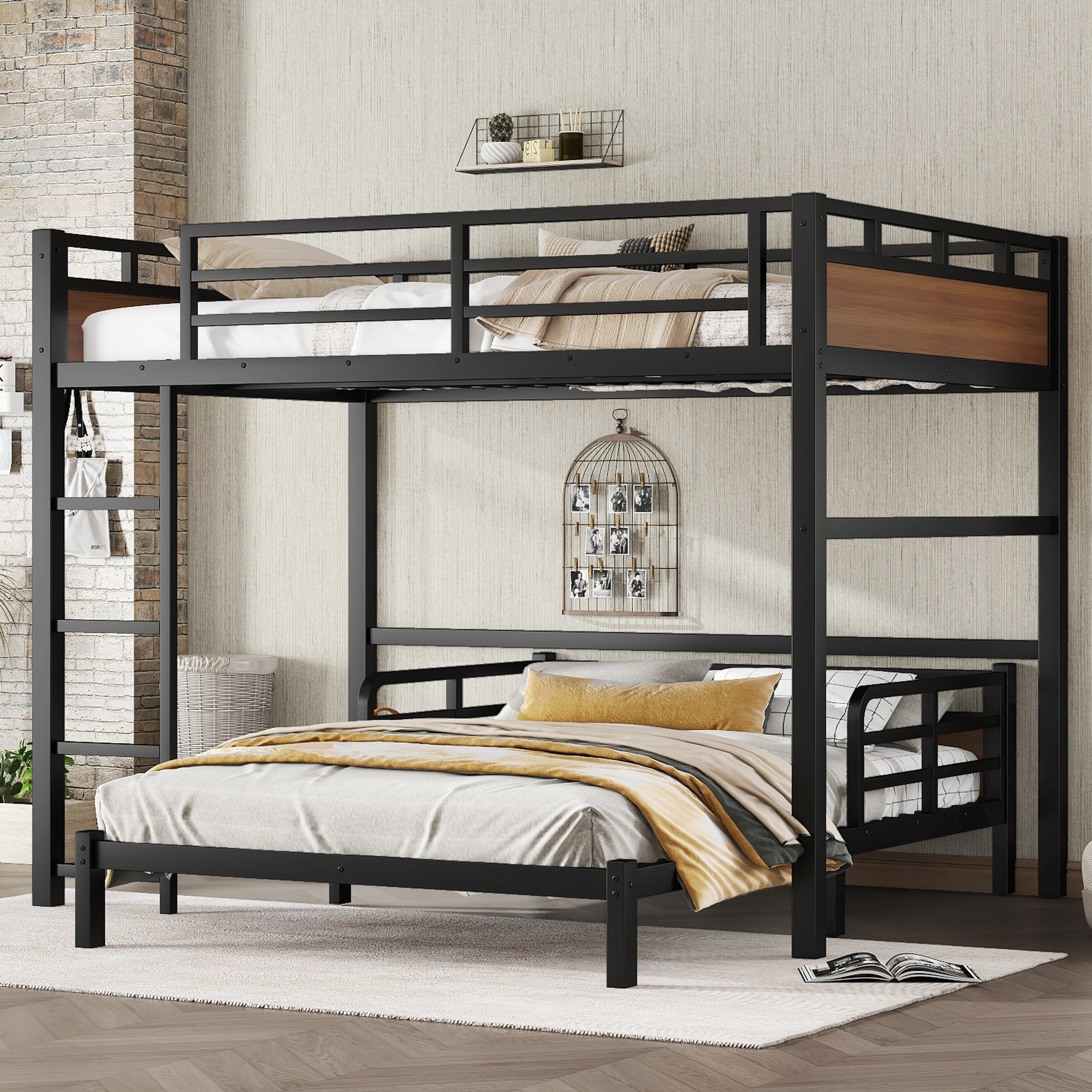 Assembly Instruction For W1580S00227 6 Full Over Full Metal Bunk Bed/Loft Bed/Platform Bed, with Raised Security Fence