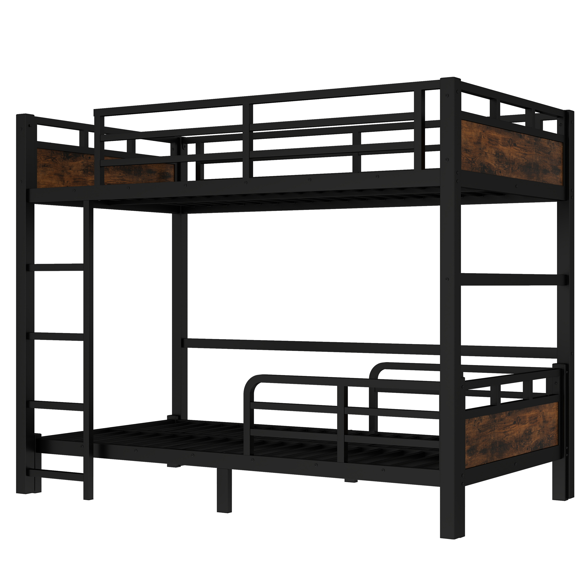 Twin XL Over Twin XL Metal Bunk Bed/Loft Bed/Platform Bed, with Raised Security Fence 10 Twin XL Over Twin XL Metal Bunk Bed/Loft Bed/Platform Bed, with Raised Security Fence