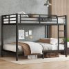 Metal Full XL over Full XL Bunk Bed for Teens and Adults
