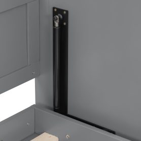 Queen Size Murphy Bed with Desk, LED Lights and USB Charging Station