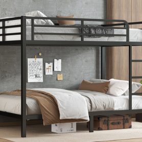 Metal Full XL over Full XL Bunk Bed for Teens and Adults