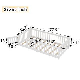 Twin Size Floor Bed with Safety Guardrail and Door 21 Twin Size Floor Bed with Safety Guardrail and Door