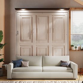 Queen Size Murphy Bed with Sofa and LED 28 Queen Size Murphy Bed with Sofa and LED