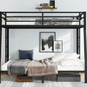 Metal Full XL Over Queen Bunk Bed