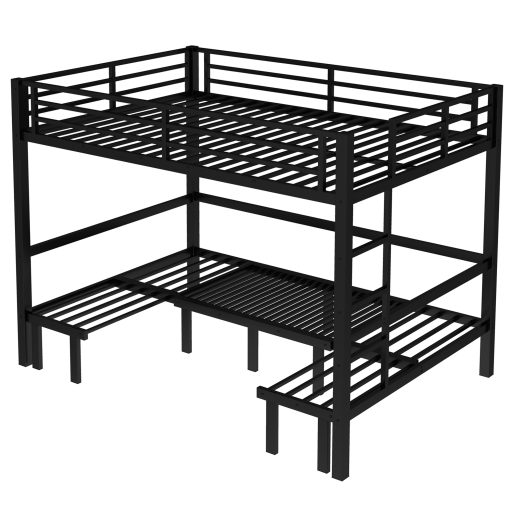 Queen Over Queen Size Pull-Out Bunk Bed