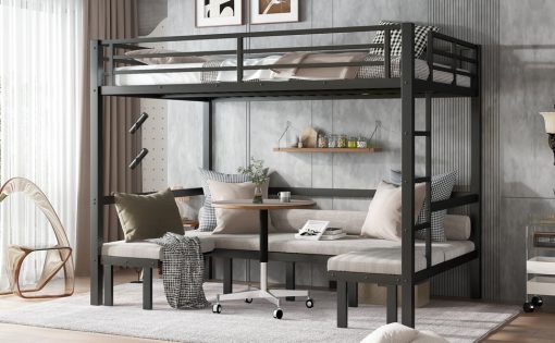 Queen Over Queen Size Pull-Out Bunk Bed