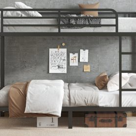 Metal Full XL over Full XL Bunk Bed for Teens and Adults