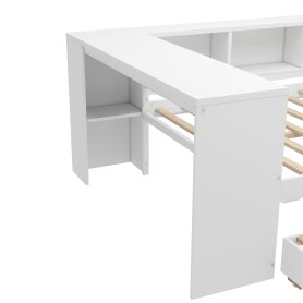 Full Size Daybed With Trundle, Storage Drawers And Side Shelves 27 Full Size Daybed With Trundle, Storage Drawers And Side Shelves