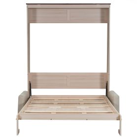 Queen Size Murphy Bed with Sofa and LED 37 Queen Size Murphy Bed with Sofa and LED