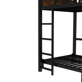 Twin XL Over Twin XL Metal Bunk Bed/Loft Bed/Platform Bed, with Raised Security Fence 31 Twin XL Over Twin XL Metal Bunk Bed/Loft Bed/Platform Bed, with Raised Security Fence