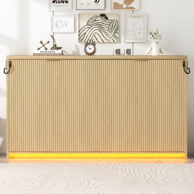 Twin Size Murphy Bed With LED Light, Can Be Folded Into A Cabinet