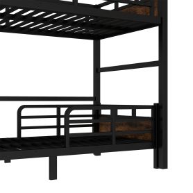 Twin XL Over Twin XL Metal Bunk Bed/Loft Bed/Platform Bed, with Raised Security Fence 30 Twin XL Over Twin XL Metal Bunk Bed/Loft Bed/Platform Bed, with Raised Security Fence