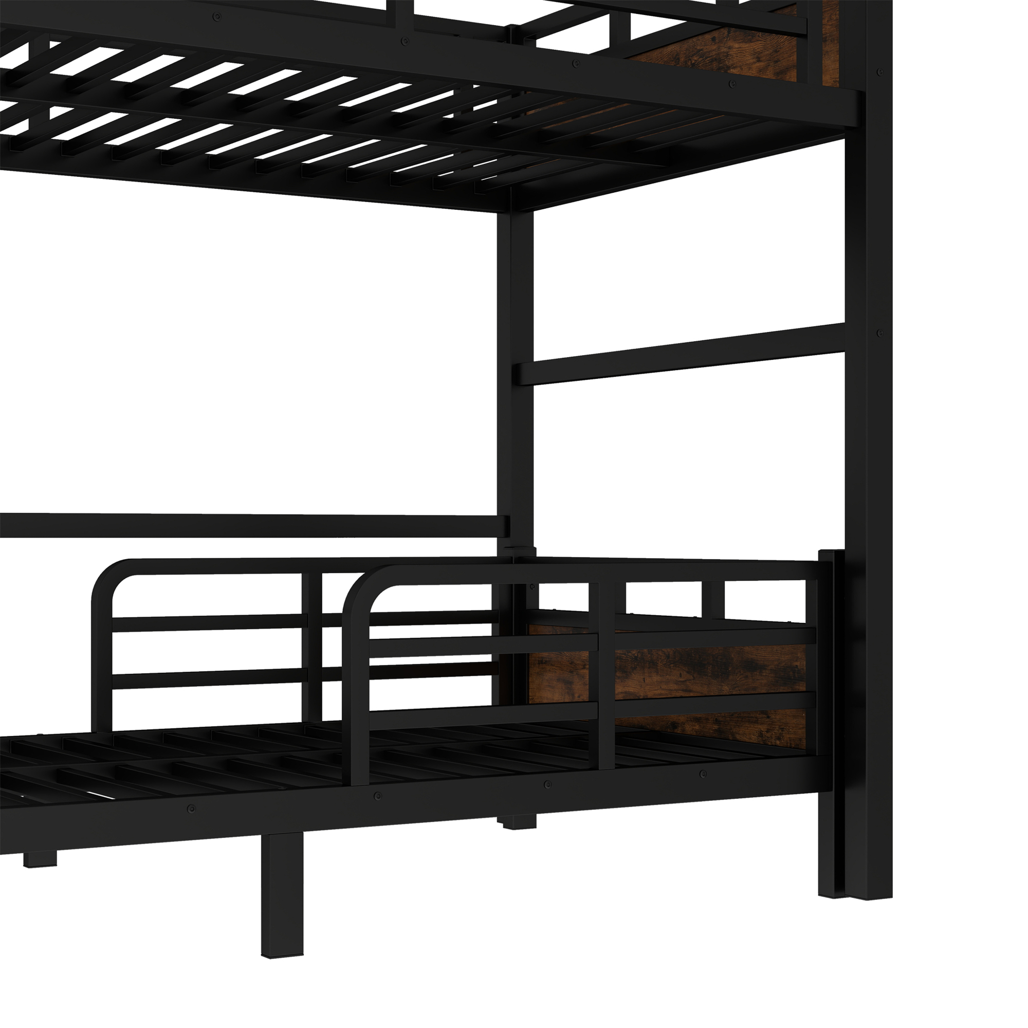 Twin XL Over Twin XL Metal Bunk Bed/Loft Bed/Platform Bed, with Raised Security Fence 13 Twin XL Over Twin XL Metal Bunk Bed/Loft Bed/Platform Bed, with Raised Security Fence