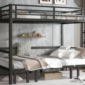 Queen Over Queen Size Pull-Out Bunk Bed 22 Queen Over Queen Size Pull-Out Bunk Bed