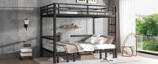 Queen Over Queen Size Pull-Out Bunk Bed