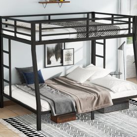 Metal Full XL Over Queen Bunk Bed