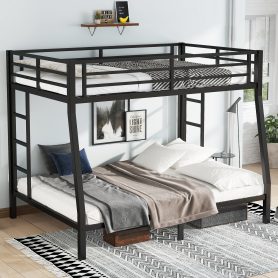 Metal Full XL Over Queen Bunk Bed
